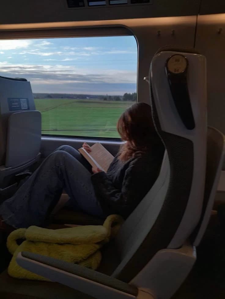Your neighbor on the train is very sweet. thumbnail