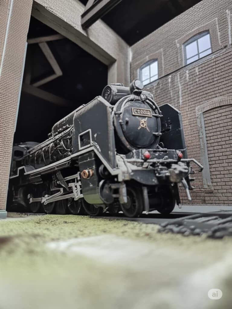 Old sieve ~ locomotive in the engine shed thumbnail