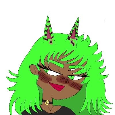 Girl ounce with green hair thumbnail
