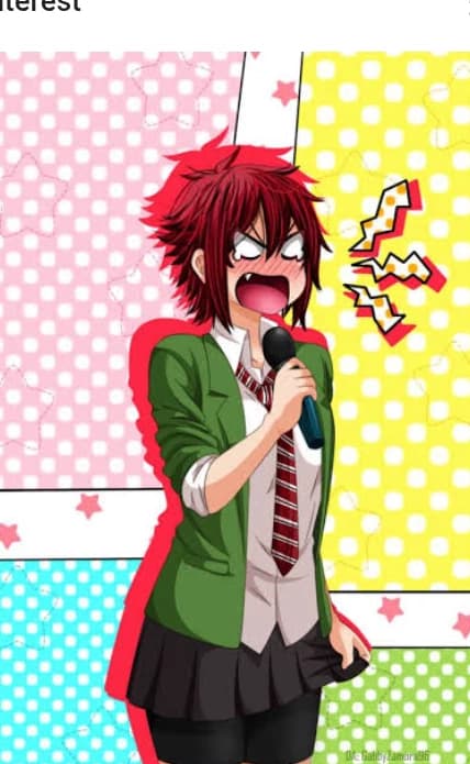 Tomo aizawa is a girl with short red hair and red eyes she is strong thumbnail