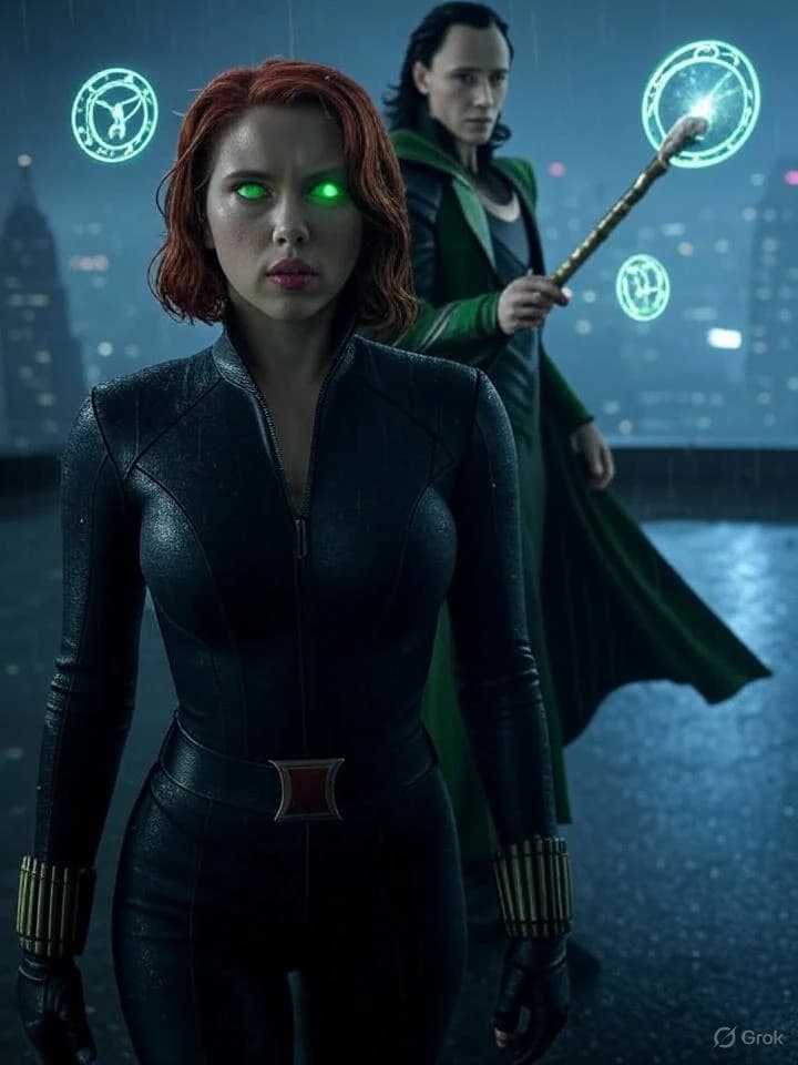Black Widow hypnotized by Loki thumbnail