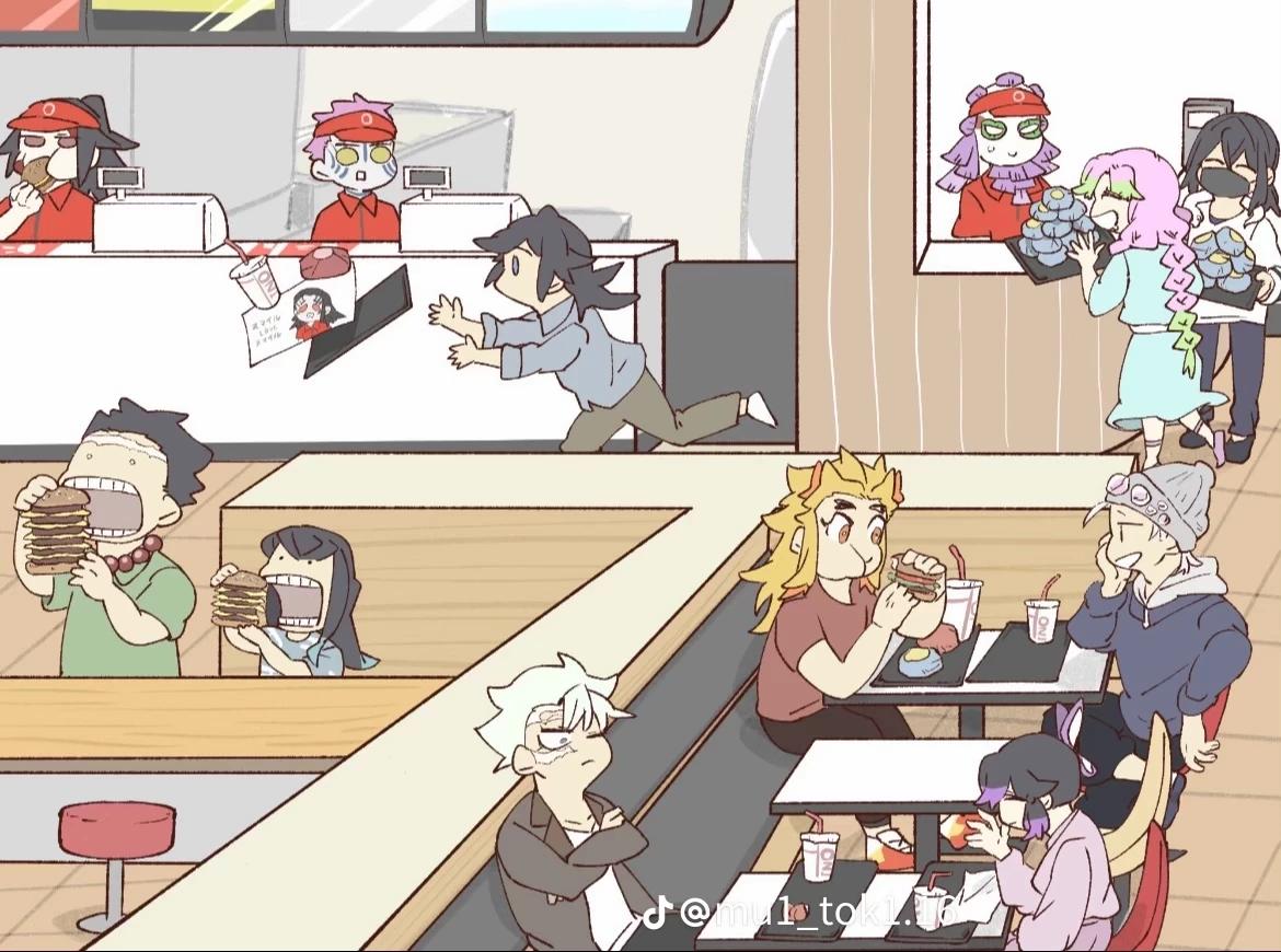 \[Hashiras in a diner\] thumbnail