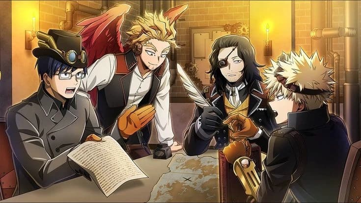 Mha, bnha, my hero academia, bakugo katsuki, hawks, aizawa thumbnail