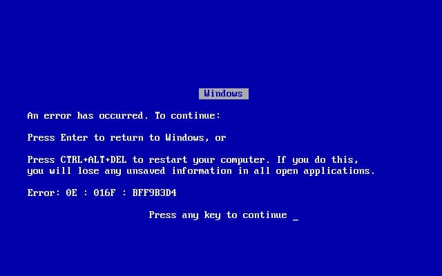 windows error Blue death screen thumbnail