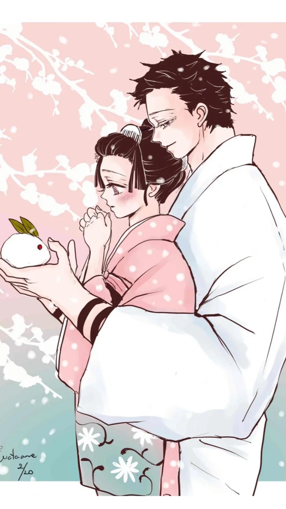 Koyuki and Akaza thumbnail