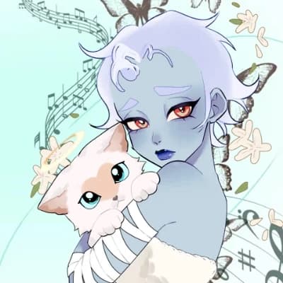 Elena hybrid mermaid-siren and her kitten Angel  thumbnail