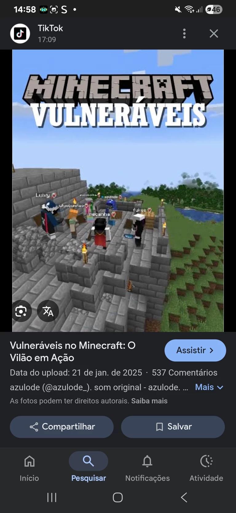Minecraft Vulnerable thumbnail