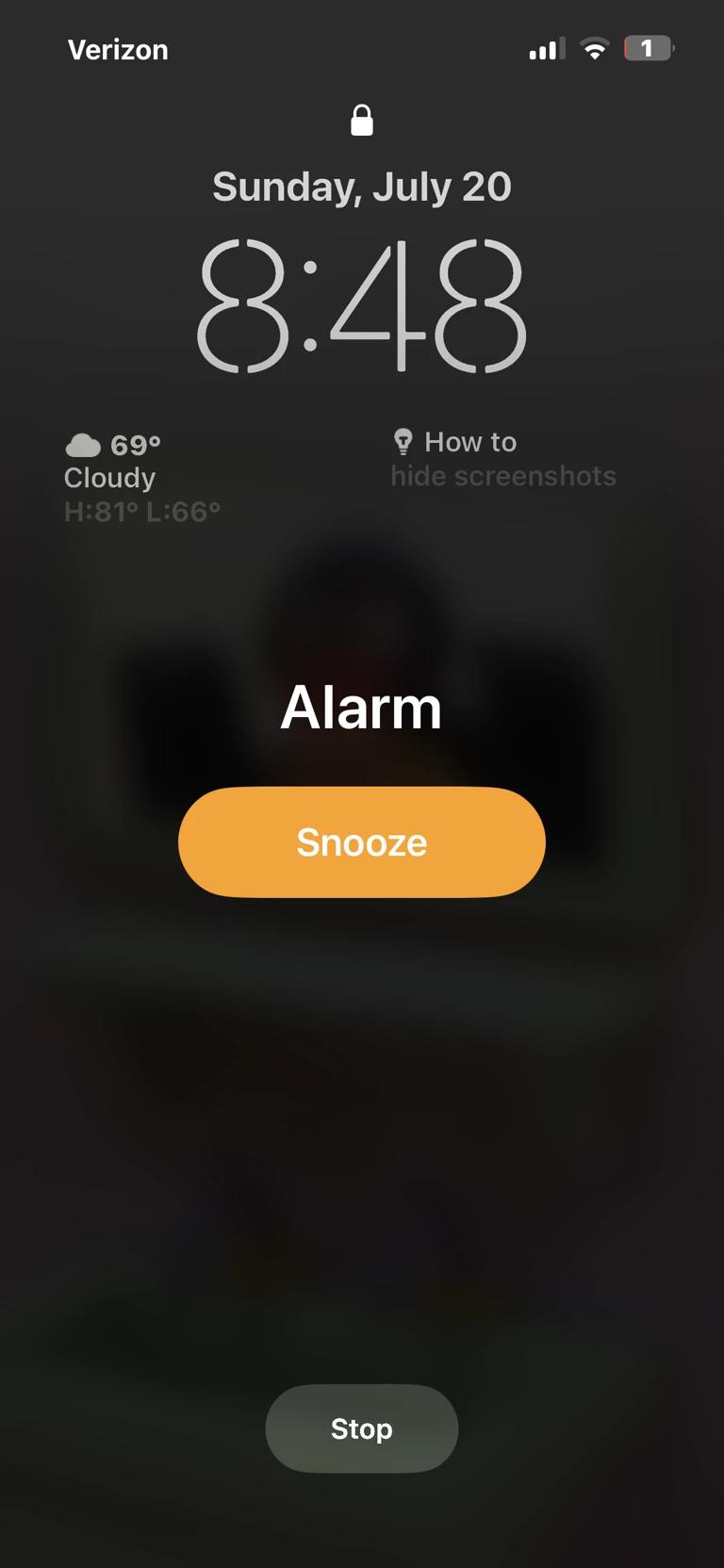 It’s an alarm thumbnail