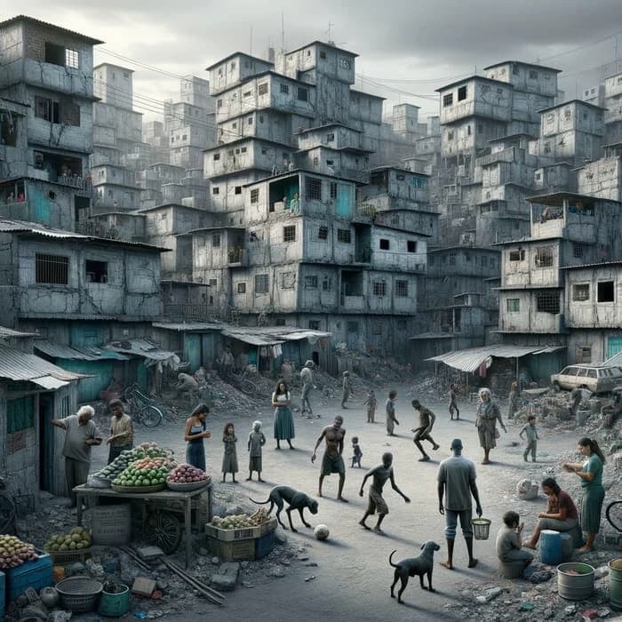 A slum village hit by poverty  thumbnail