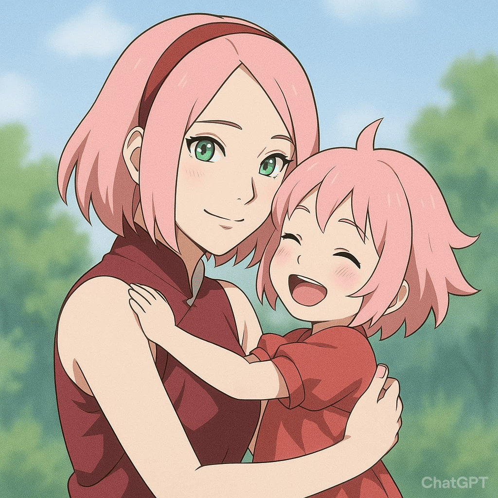Sakura and her daughter Sarada thumbnail