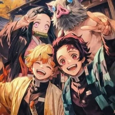 Tanjiro Kamado, Zenitsu Agatsuma, Inosuke Hasibira thumbnail