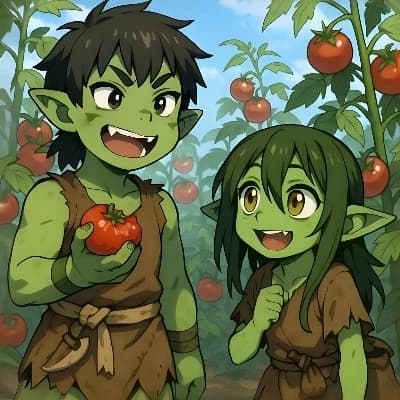Gorthok y Grimp, niña orco y niña goblin thumbnail