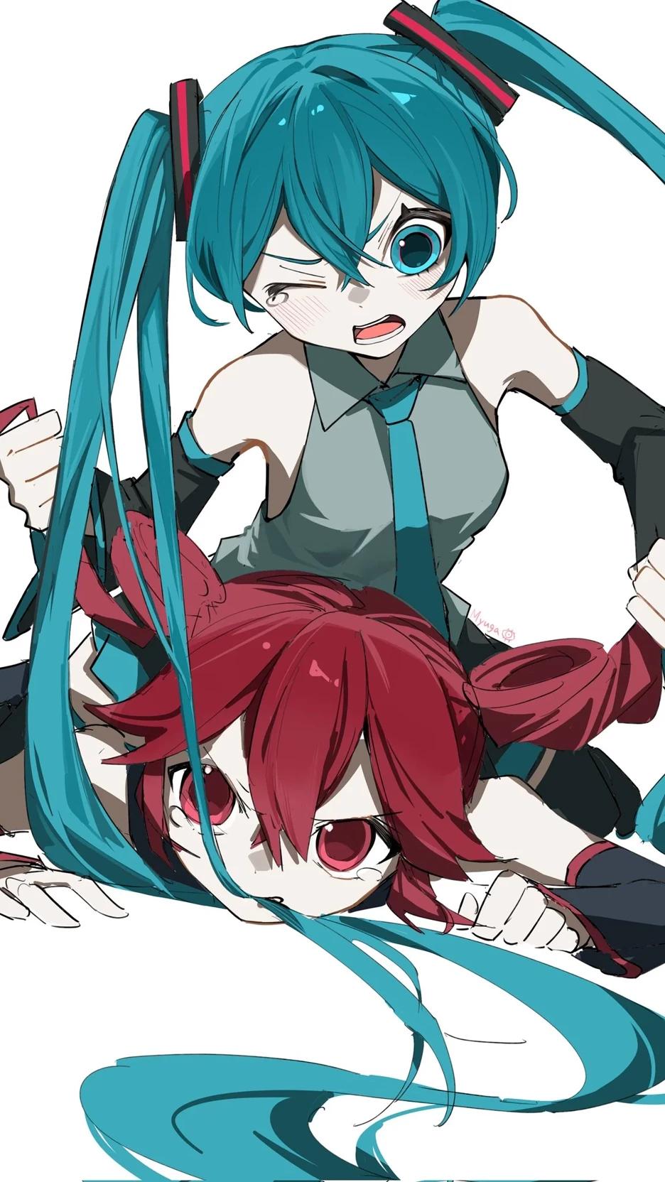 ♡Teto and Miku fighting for you♡ thumbnail