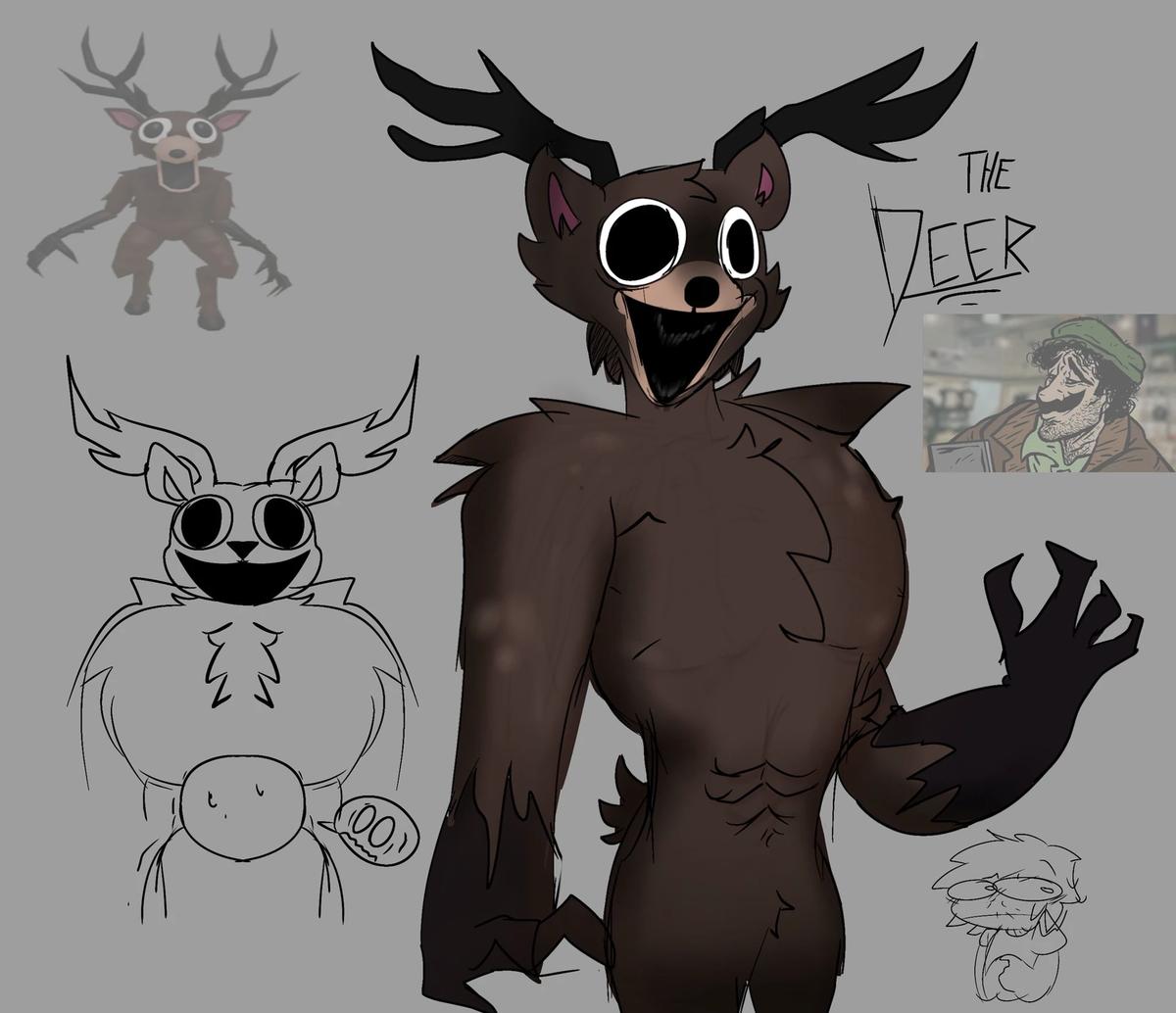 99 Night Deer in the Woods thumbnail