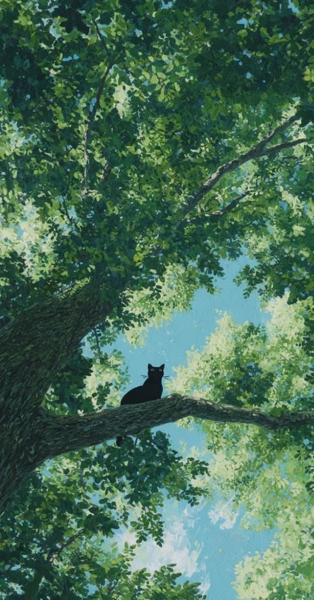 The black cat 🐈‍⬛🪻 thumbnail