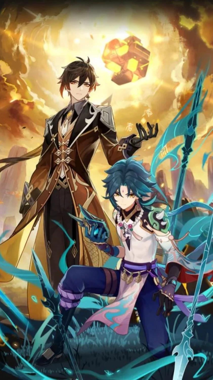 Xiao (alatus) and Zhongli (Morax) thumbnail