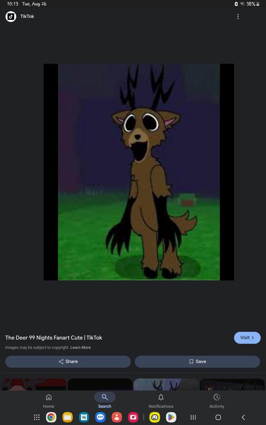 The deer 99 night in the forest thumbnail