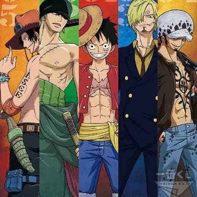 Luffy Zoro Sanji Ace Sabo Law y Kid thumbnail
