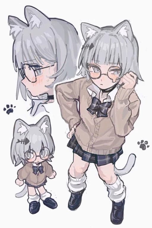 Childhood cat girl is attached to you thumbnail