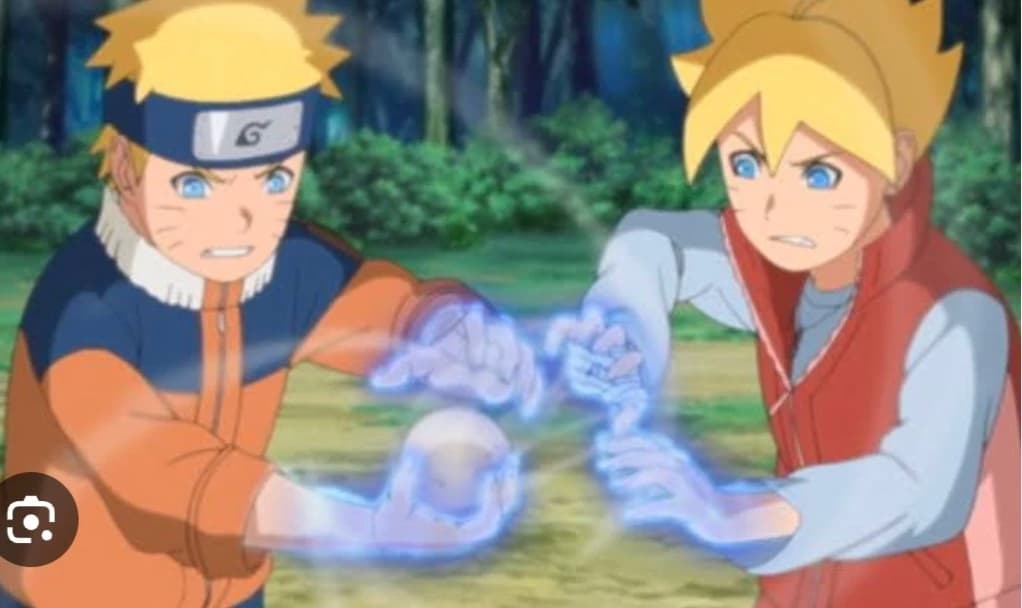Boruto goes back in time reacting thumbnail