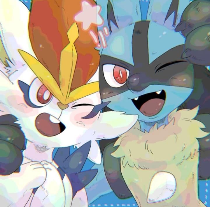 Cinderace and Lucario thumbnail