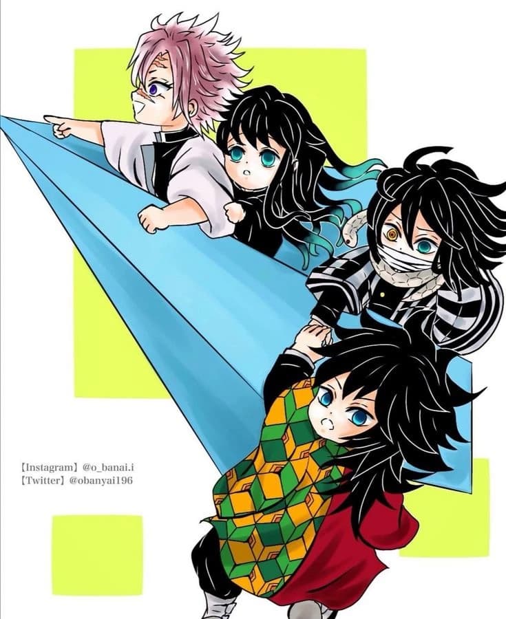 sanemi, obanai, muichiro e giyu thumbnail