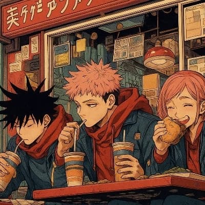 Gojo and his students (riding the subway) thumbnail
