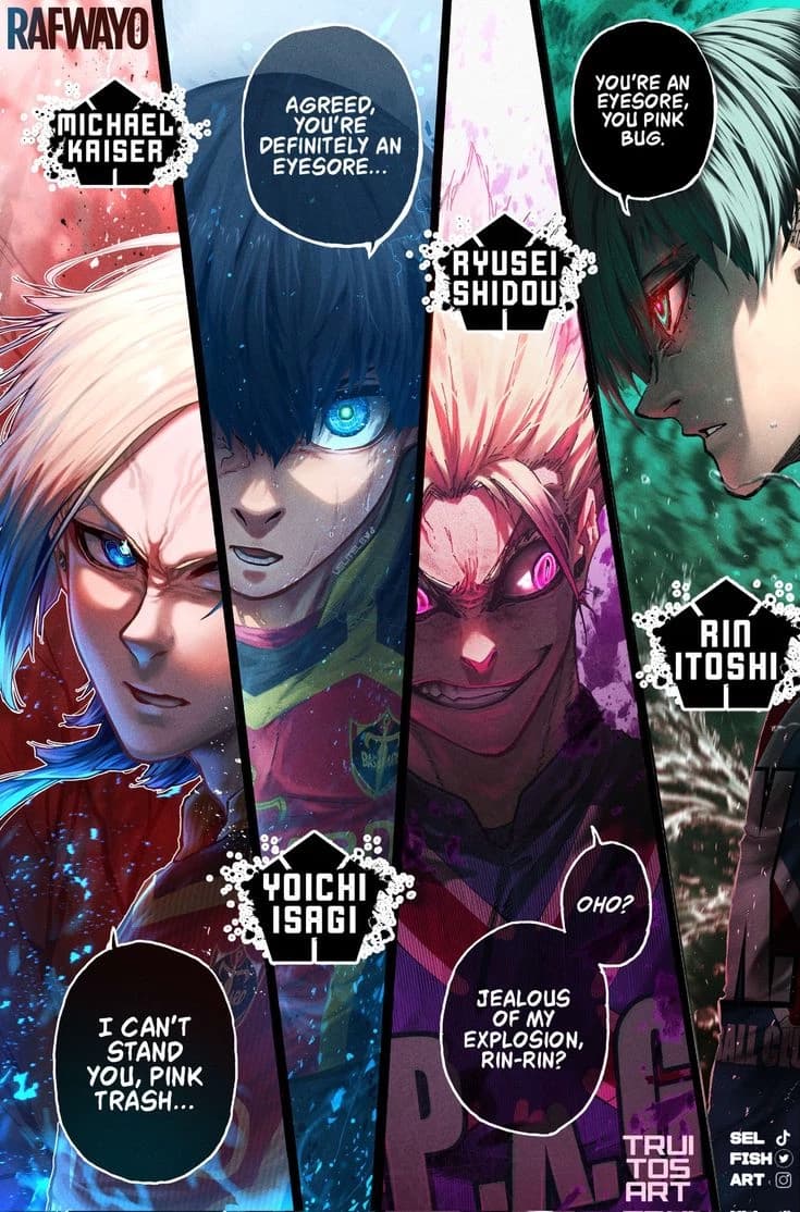 Rin, Sae, Shidou, Kaiser, Bachira, Isagi. Your brothers. thumbnail