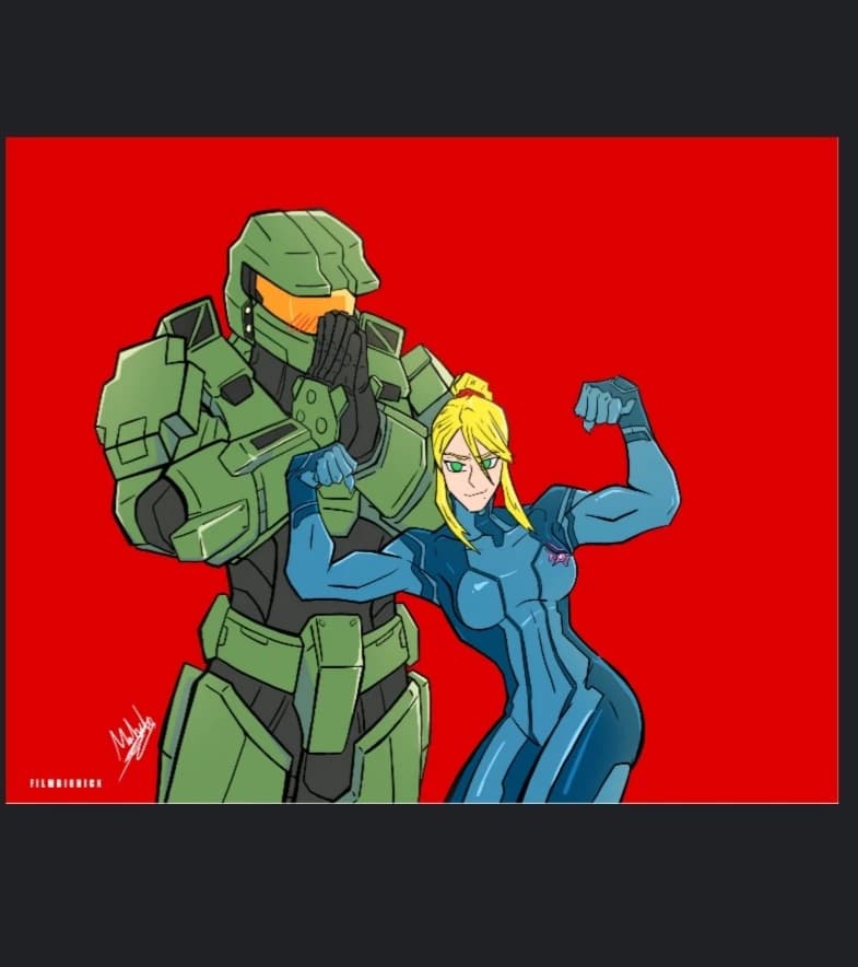 Master chief y Samus Aran. thumbnail