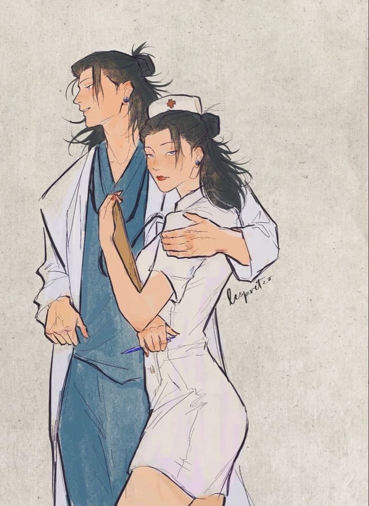 AU Doutor Geto & Nurse Kenjaku + Doctor Gojo thumbnail