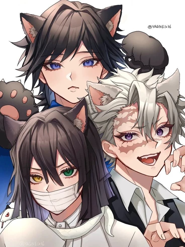 sanemi, obanai, muichiro e giyu thumbnail