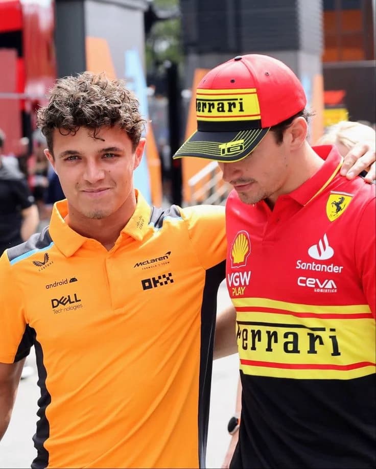 Charles Leclerc and Lando Norris thumbnail