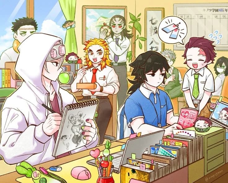 Kimetsu academy thumbnail