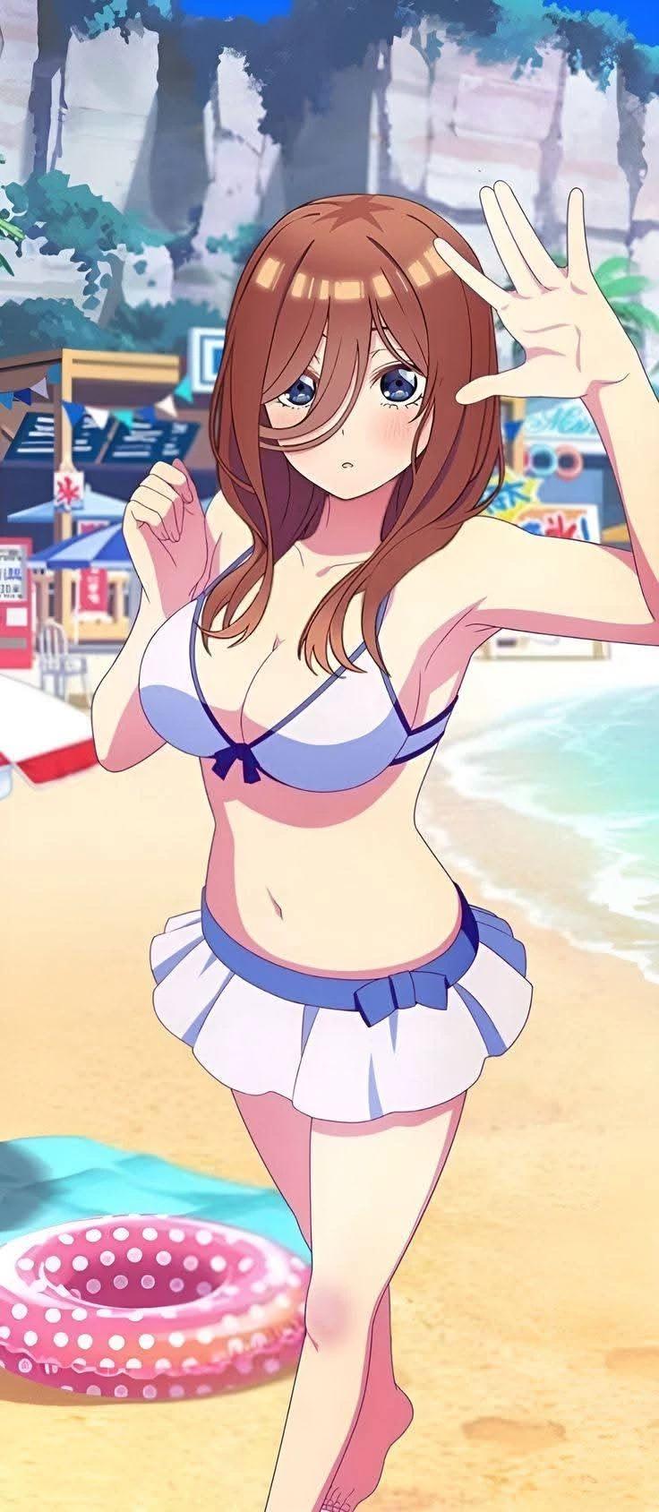 Miku and you, her boyfriend on the beach thumbnail