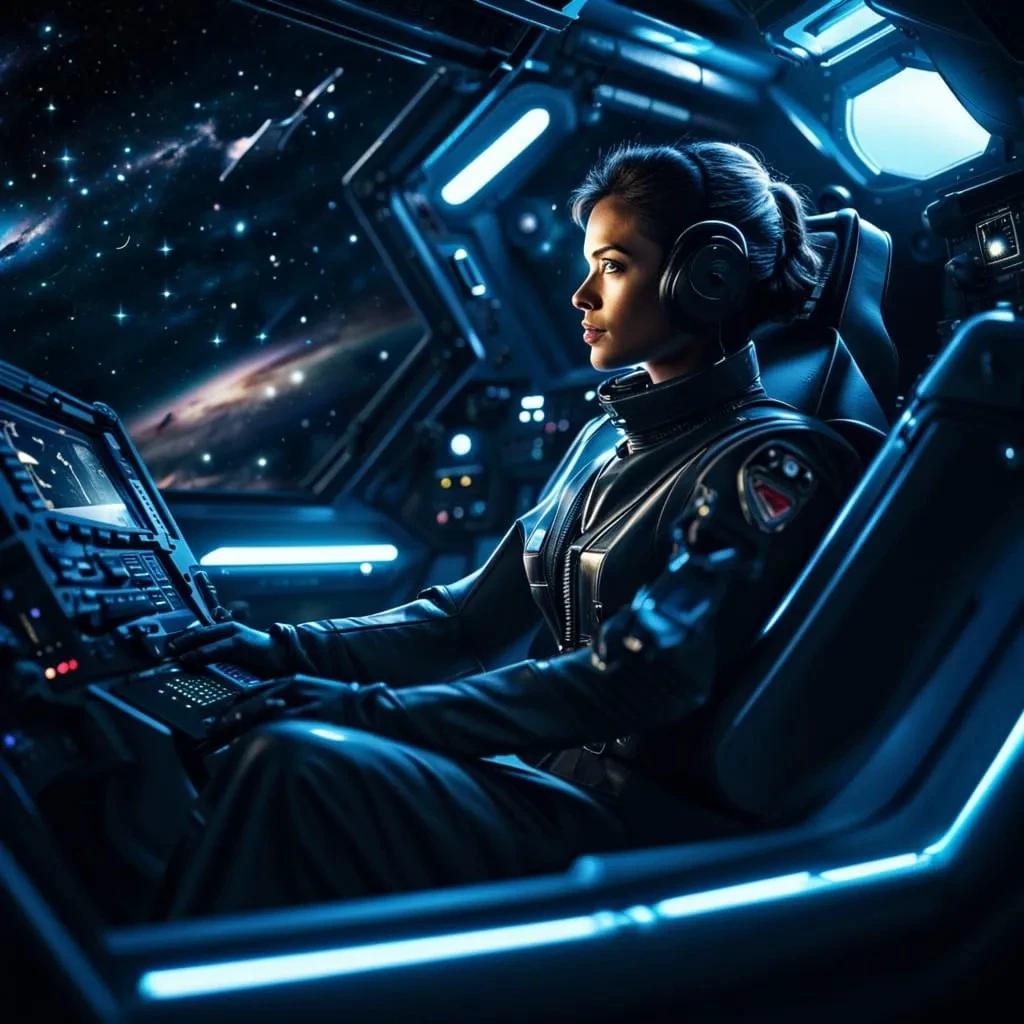 Lyra, your co-pilot and friend aboard the "mining ship Tantalus" thumbnail