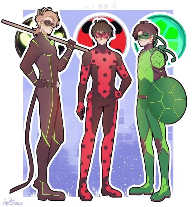 Chat Noir, Mister Bug & Carapace (BL) thumbnail