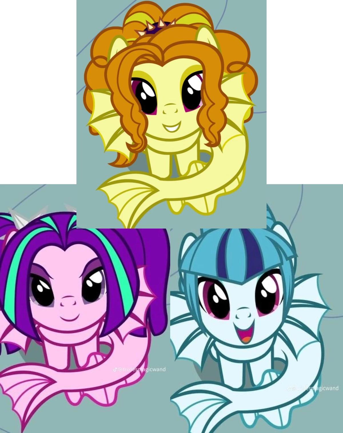 Adagio dazzle aria blaze and sonata dusk version ponies mermaids thumbnail
