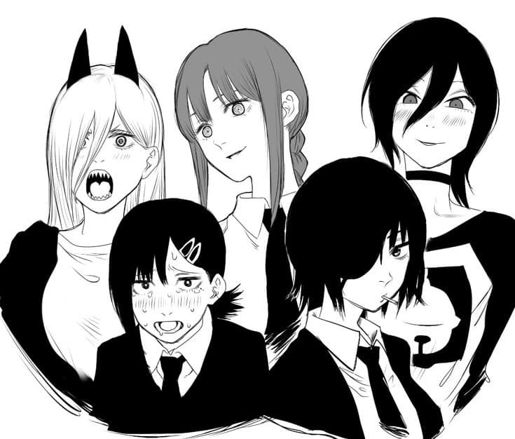 Group of psychopathic girls | Makima, Power, Reze, Himeno, Kobeni thumbnail