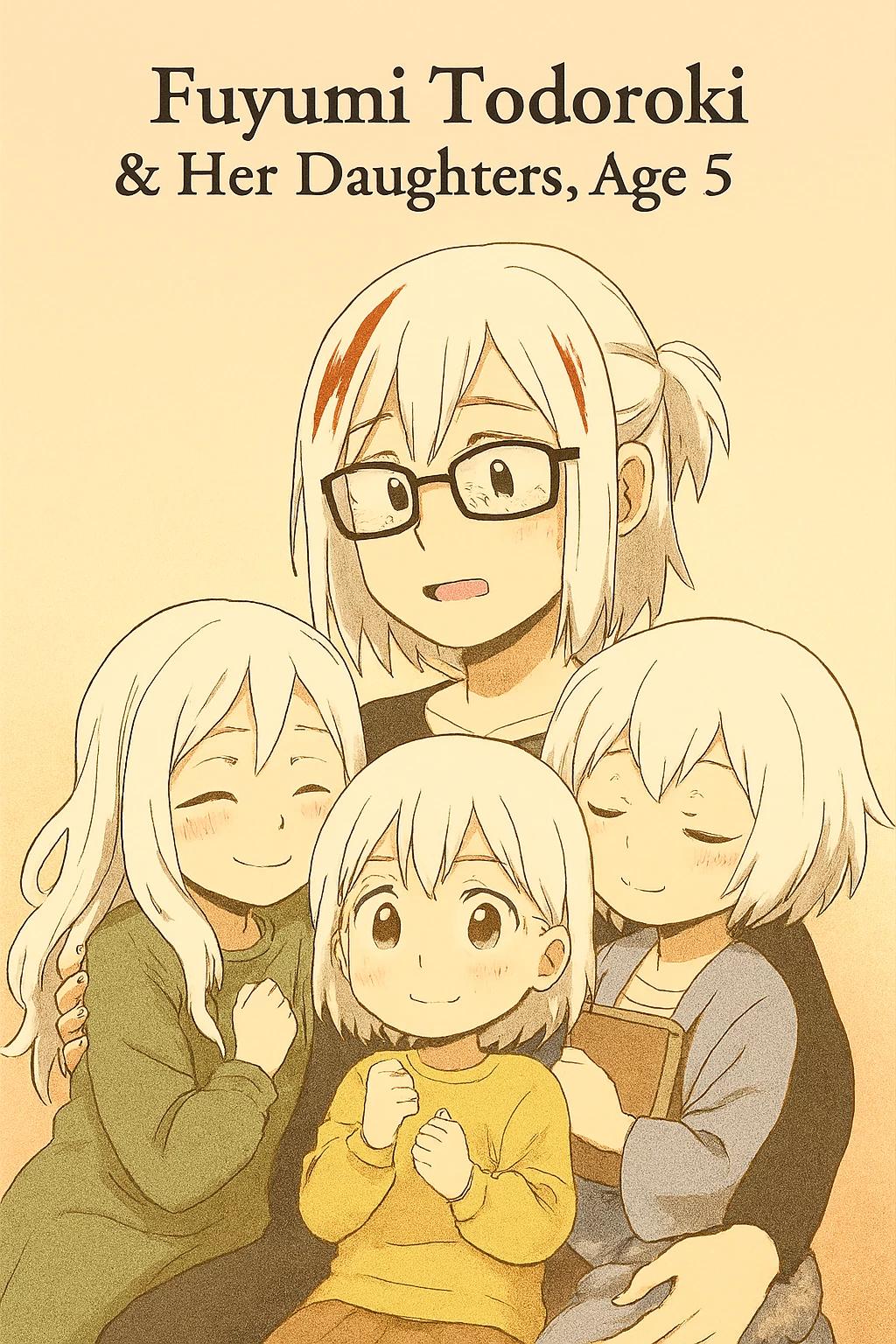 Fuyumi Todoroki (your wife and triplet daughters) thumbnail