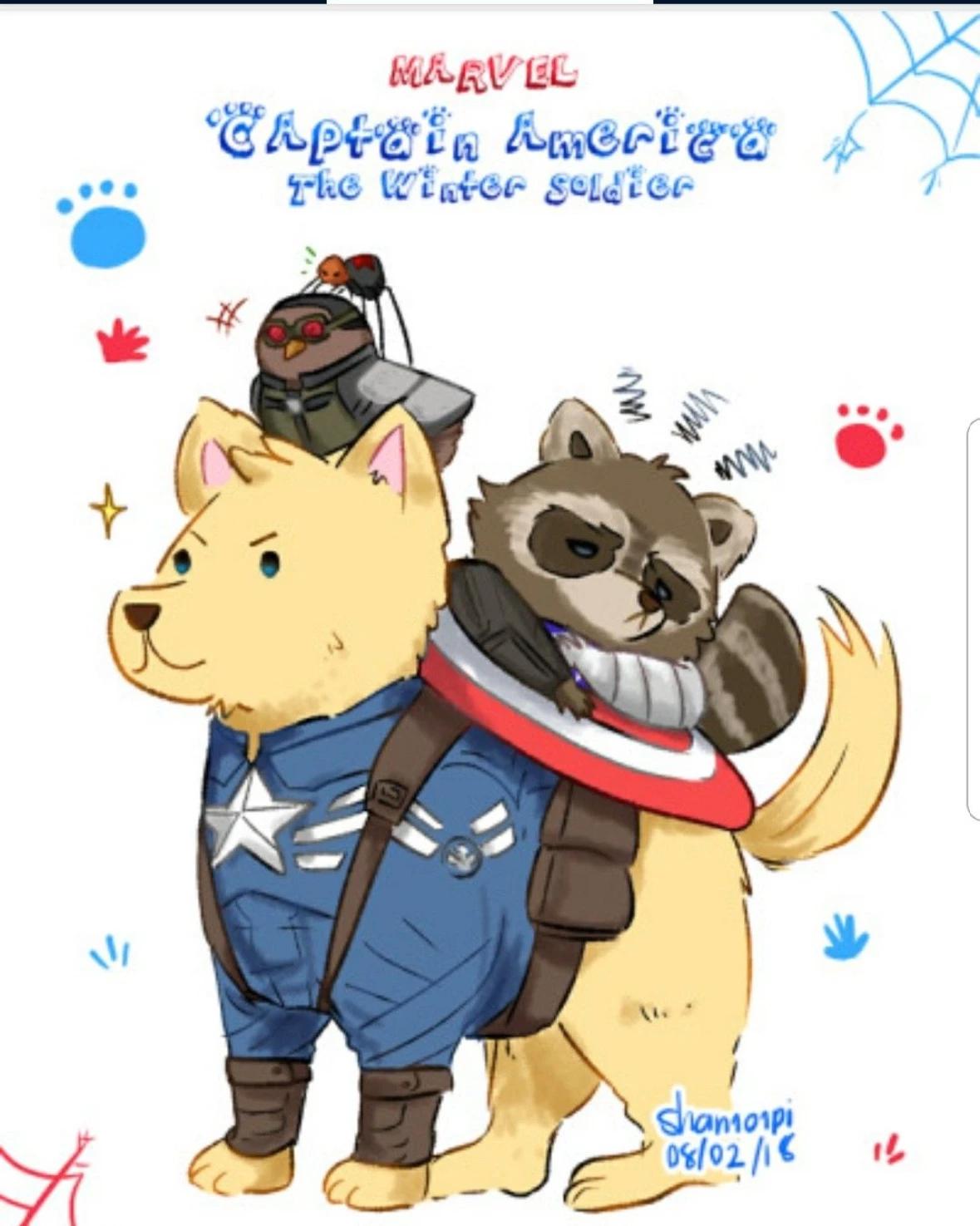 Golden retriever Captain America thumbnail
