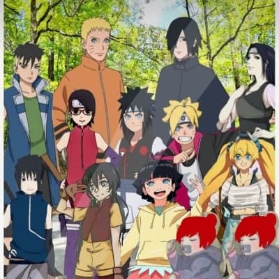 Uchiha Uzumaki family and haruno Hyūga family thumbnail