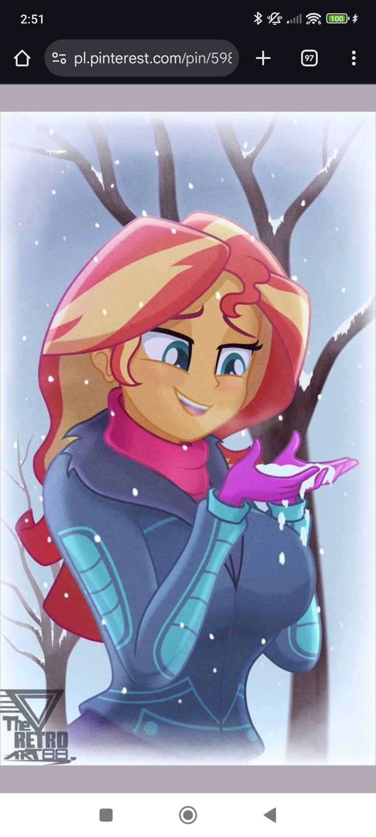 Sunset Shimmer your wife - and fun in the snow. thumbnail