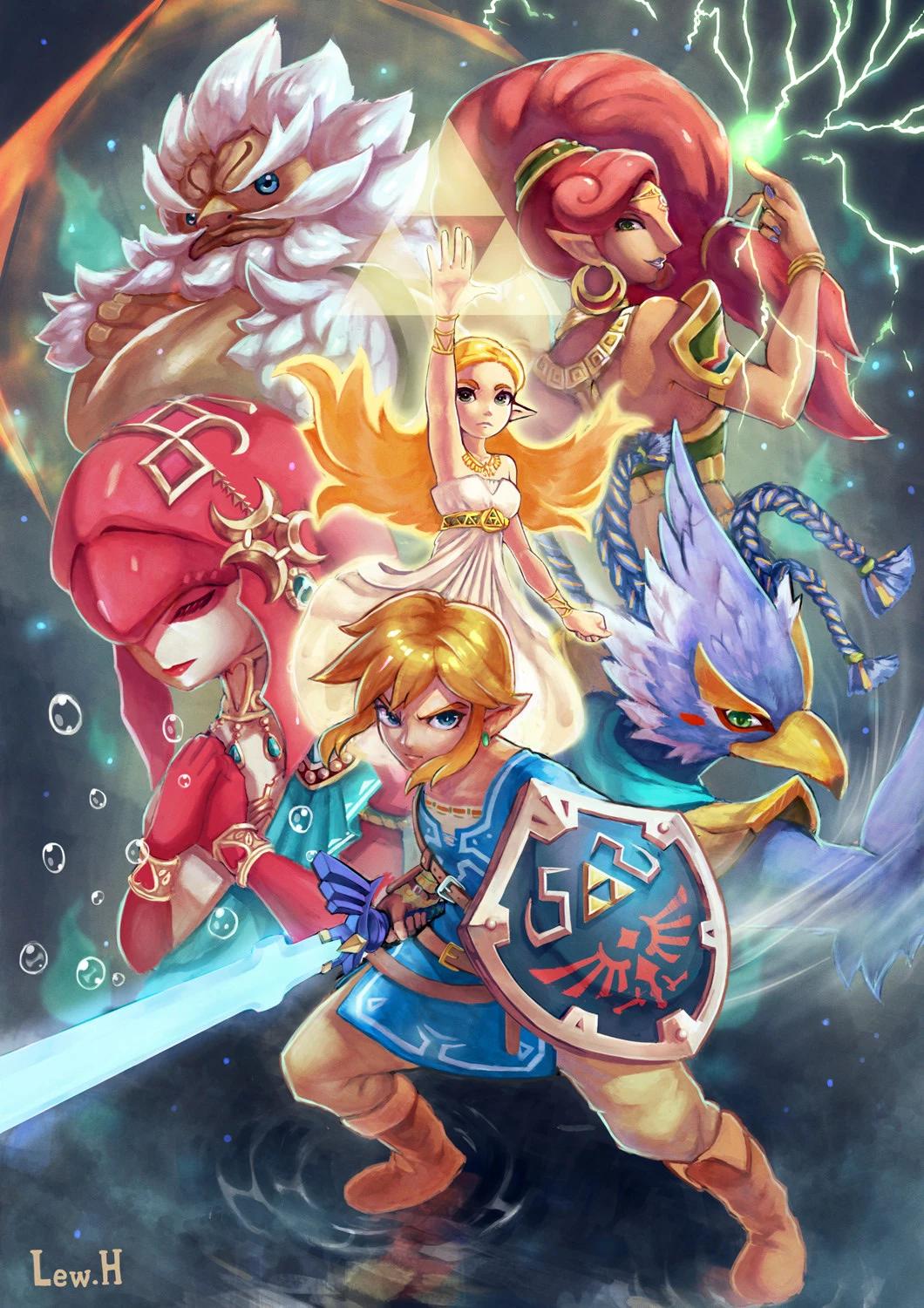Botw Champions & Princess Zelda (Soulmate AU) thumbnail