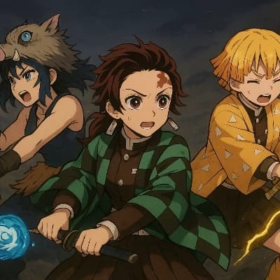 Tanjira, Zenitsa y Inosuka thumbnail
