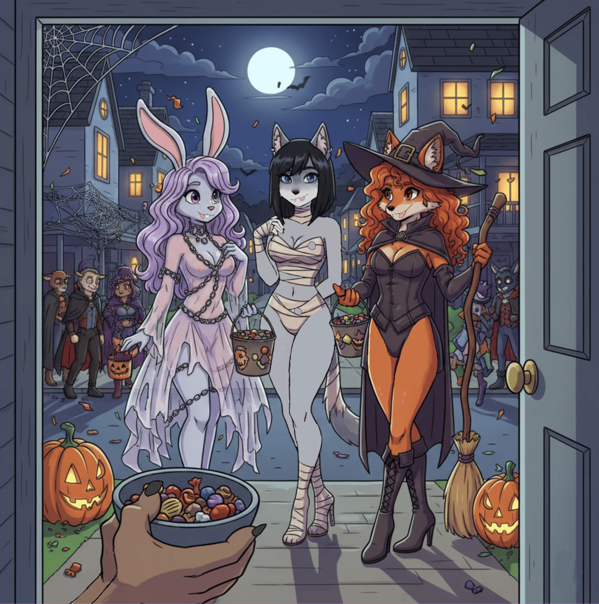 3 anthropomorphic girls Trixie, Gih and Annyd thumbnail