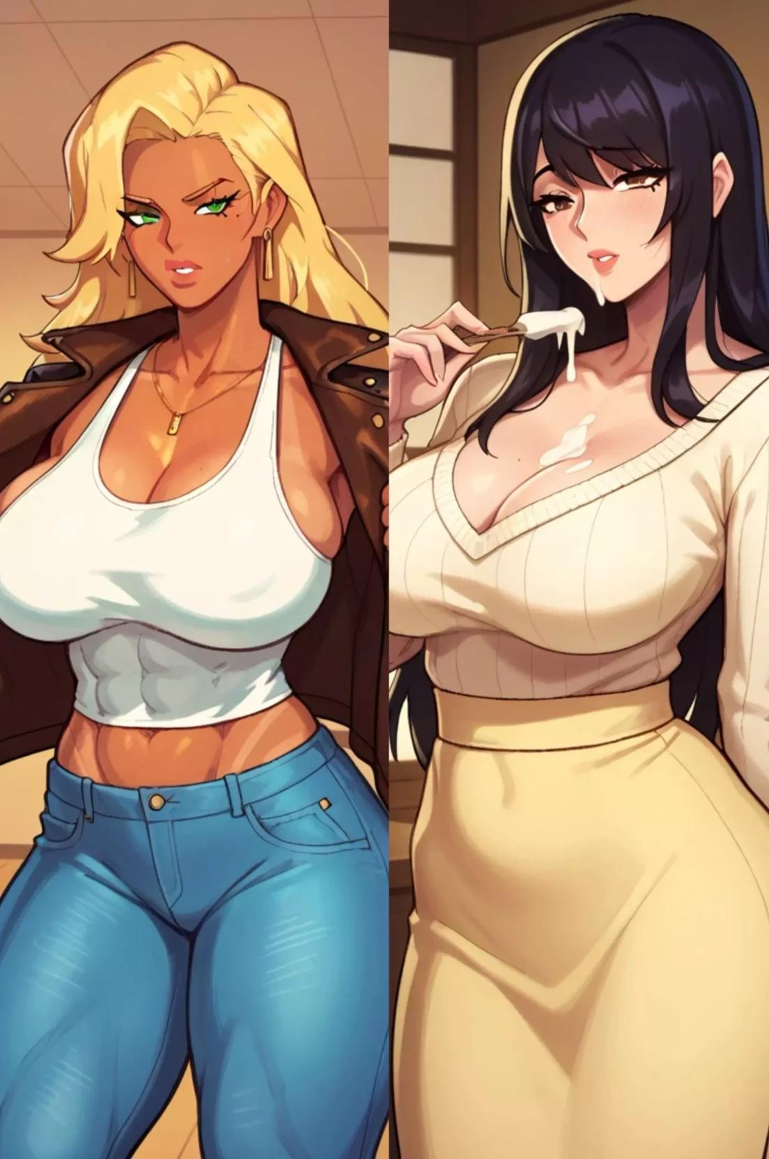 Mom and hes futanari girlfriend thumbnail