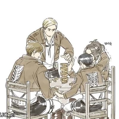 Hange, Levi, Erwin, and Mike thumbnail