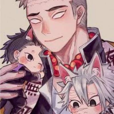 Gyomei and her kittens Sanemi and Genya thumbnail