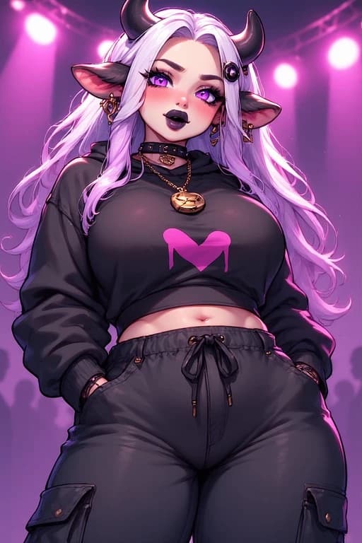 A gothic cow girl at the party thumbnail