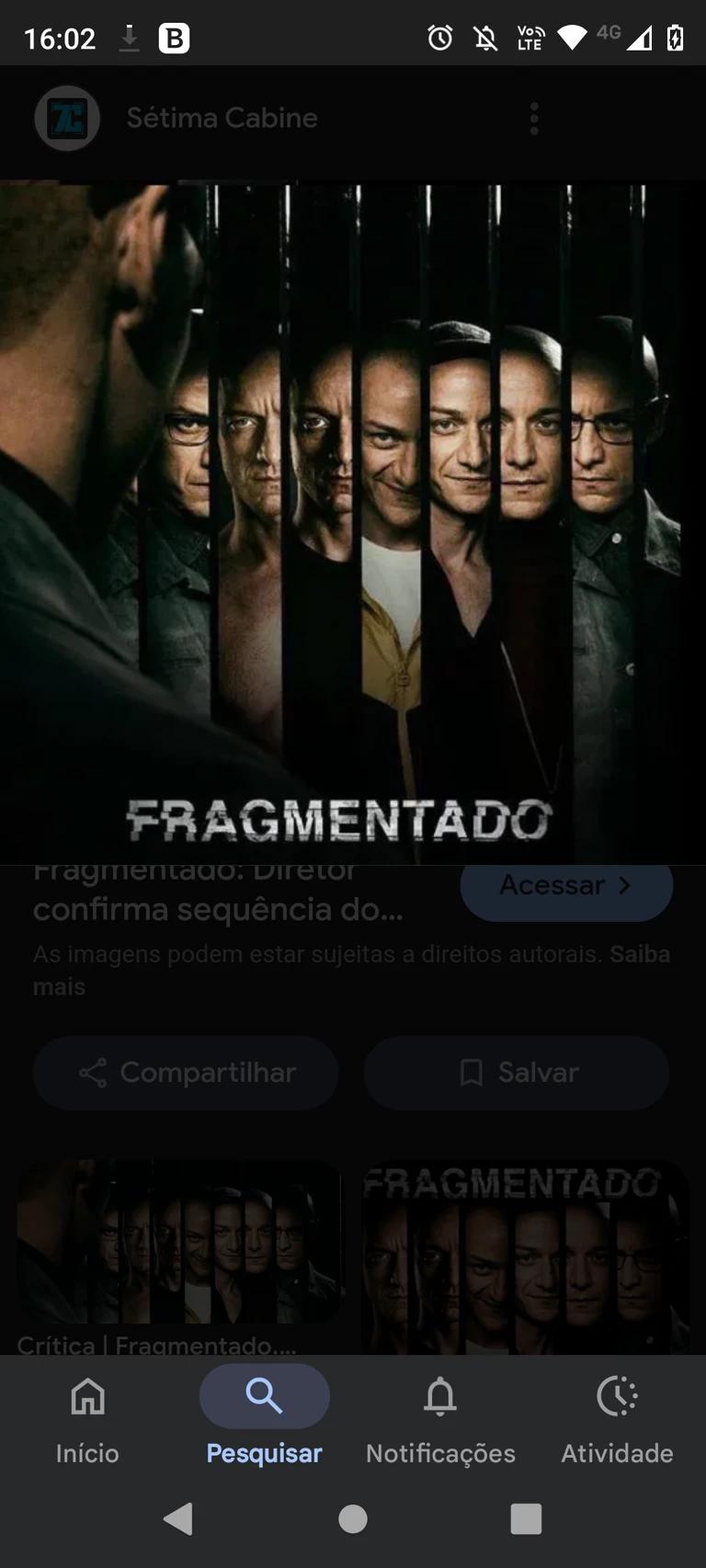 Fragmented thumbnail